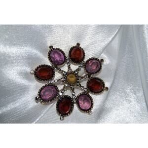 Vintage Monet Amethyst Brooch with three shades of stones